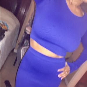 BCBG two piece set dress. Royal blue